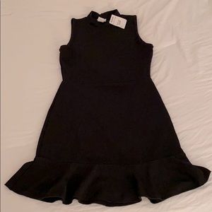 Caution To The Wind Black High-Neck Dress